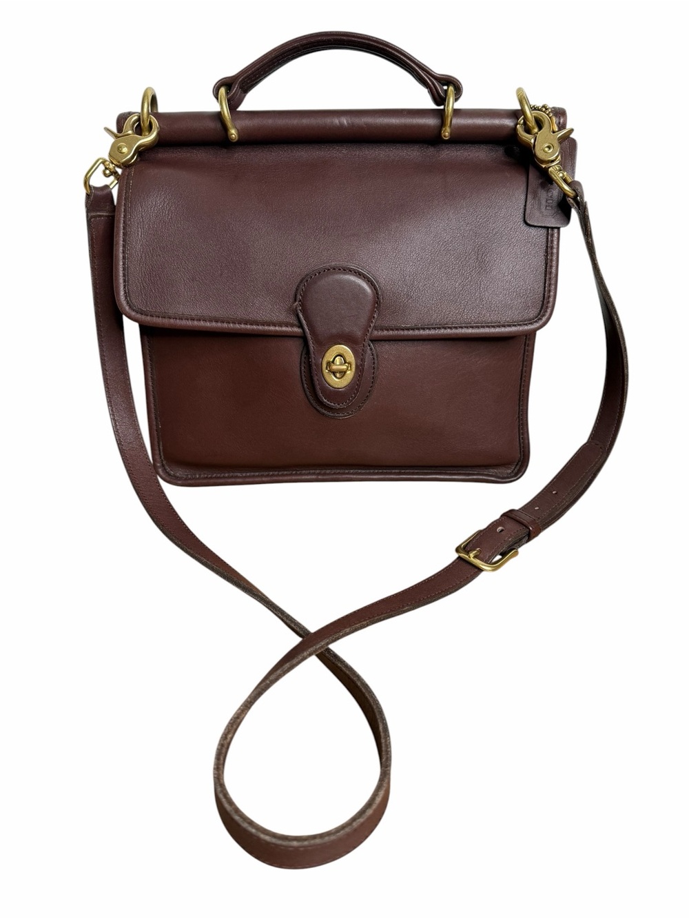 Vintage Coach Willis Bag 9927 Mahogany Brown Made In USA 2000